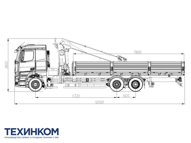 Фото №1: Бортовой автомобиль KAMAZ-65658-1764-49 с КМУ Horyong HRS-216 (мод. 7590-161644-49)