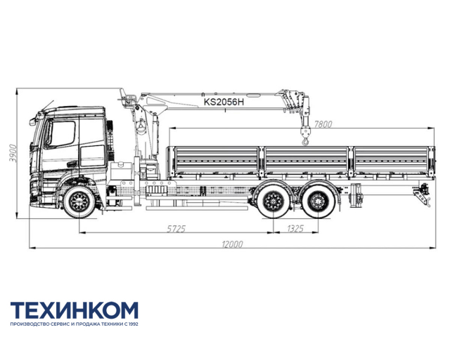 Фото №1: Бортовой автомобиль KAMAZ-65658-1764-49 с КМУ Kanglim 2056 (мод. 7590-128744-49)