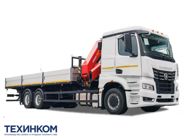 Фото №1: Бортовой автомобиль KAMAZ-65658-1764-49 с КМУ Палфингер Инман ИМ-320 (мод. 7590-118444-49)