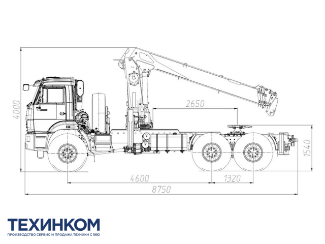 Фото №1: Седельный тягач KAMAZ-43118-2095-48 с КМУ Horyong HRS-216 (мод. 659102-16095В-48)