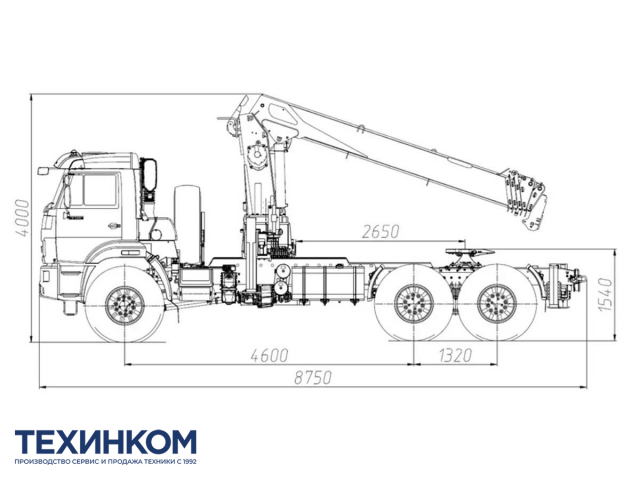 Фото №1: Седельный тягач KAMAZ-43118-3027-48 с КМУ Horyong HRS-216 + БУР 360 мм (мод. 659102-16129А-48)