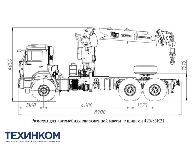 Фото №1: Седельный тягач KAMAZ-43118-23027-50 с КМУ Палфингер Инман ИТ-200 + БУР 350 мм (мод. 659102-354141-50)