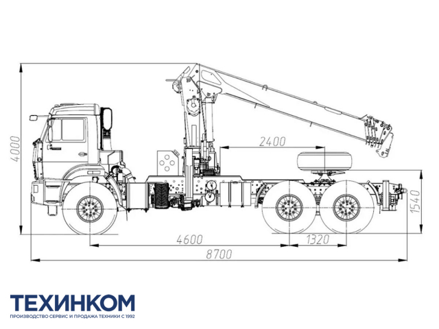 Фото №1: Седельный тягач KAMAZ-43118-73094-50 с КМУ Horyong HRS-216 + БУР 360 мм (мод. 659102-161292-50)
