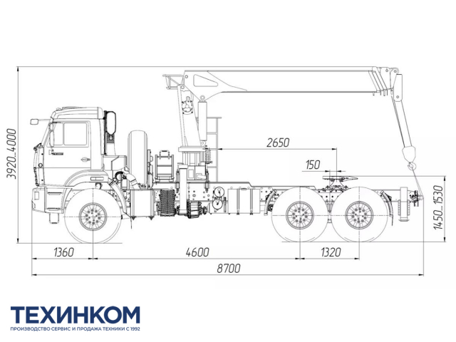Фото №1: Седельный тягач KAMAZ-43118-73094-50 с КМУ Kanglim 1256 (мод. 659102-122292-50)