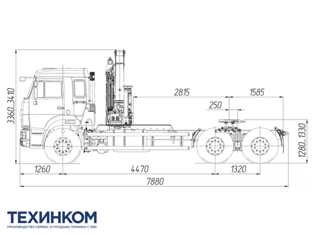 Фото №1: Седельный тягач KAMAZ-65115-3094-48 с КМУ Палфингер Инман ИМ-150N (мод. 659002-117323-48)