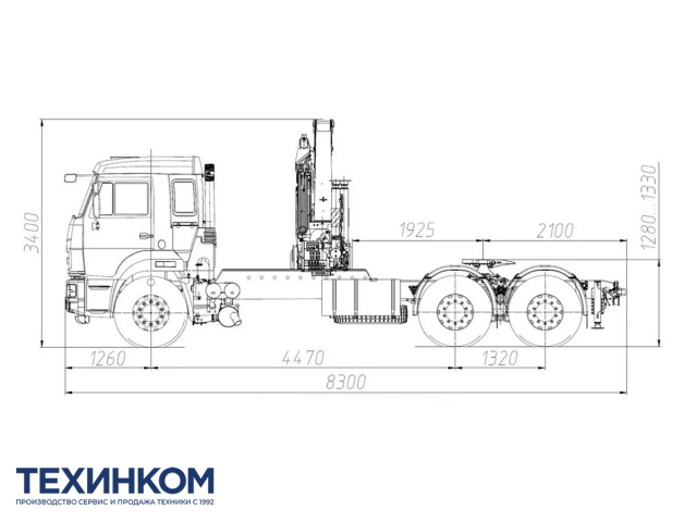 Фото №1: Седельный тягач KAMAZ-65115-3094-48 с КМУ Палфингер Инман ИМ-240N (мод. 659002-119123-48)