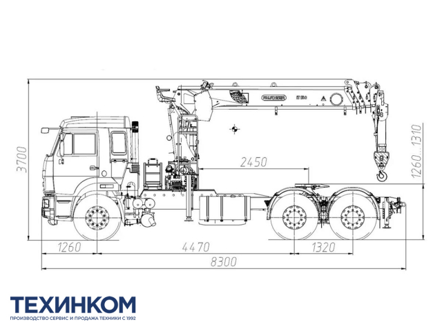 Фото №1: Седельный тягач KAMAZ-65115-3094-48 с КМУ Палфингер Инман ИТ-150 (мод. 659002-357223-48)