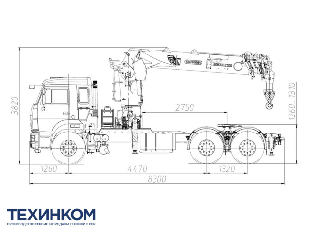 Фото №1: Седельный тягач KAMAZ-65115-3094-48 с КМУ Палфингер Инман ИТ-200 (мод. 659002-352723-48)