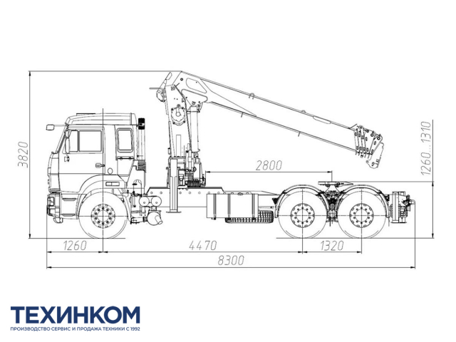 Фото №1: Седельный тягач KAMAZ-65115-4094-56 с КМУ Kanglim 1256 (мод. 659002-122250-56)