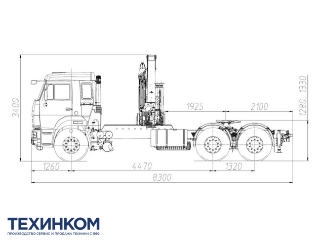 Фото №1: Седельный тягач KAMAZ-65115-4094-56 с КМУ Палфингер Инман ИМ-240N (мод. 659002-119150-56)
