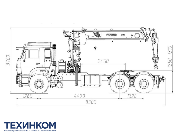 Фото №1: Седельный тягач KAMAZ-65115-4094-56 с КМУ Палфингер Инман ИТ-150 (мод. 659002-357250-56)