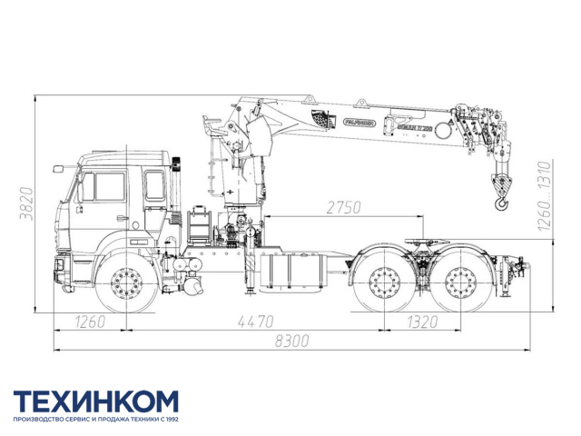 Фото №1: Седельный тягач KAMAZ-65115-4094-56 с КМУ Палфингер Инман ИТ-200 (мод. 659002-352750-56)
