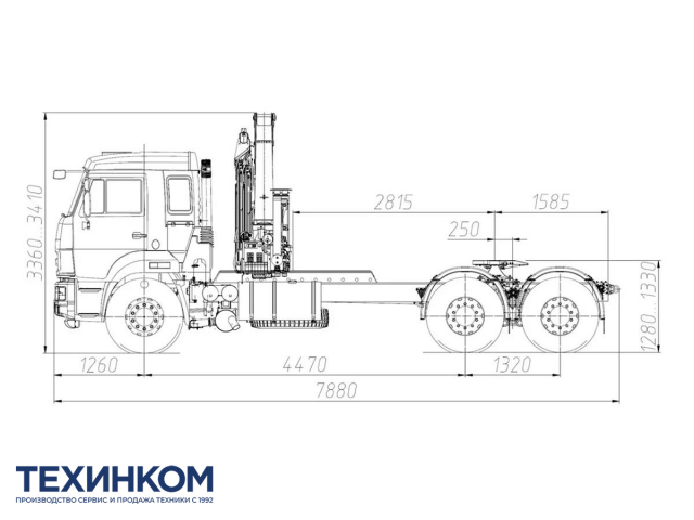 Фото №1: Тягач KAMAZ-65115-4094-56 с КМУ Палфингер Инман ИМ-150N (мод. 659002-117350-56)