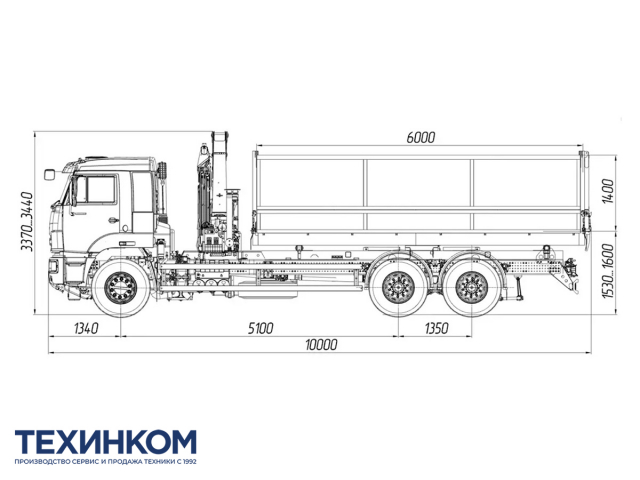 Фото №1: Самосвал KAMAZ-65117-104020-49 с КМУ Палфингер Инман ИМ-150N (мод. 659004-001-49)