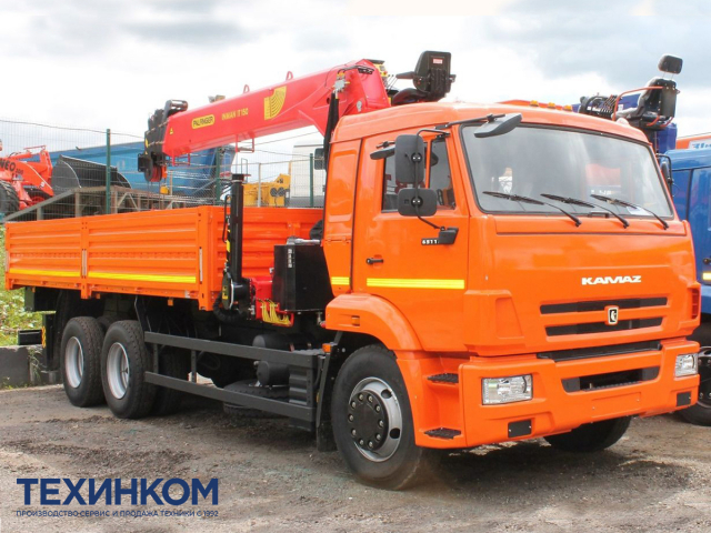 Фото №1: Бортовой автомобиль KAMAZ-65115-3094-48 с КМУ Палфингер Инман ИТ-150 (мод. 6590-111023-48)