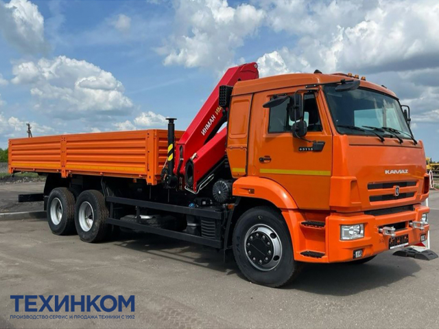 Фото №1: Бортовой автомобиль KAMAZ-65115-3094-48 с КМУ Палфингер Инман ИМ-150N (арт. 6590-111823-48)