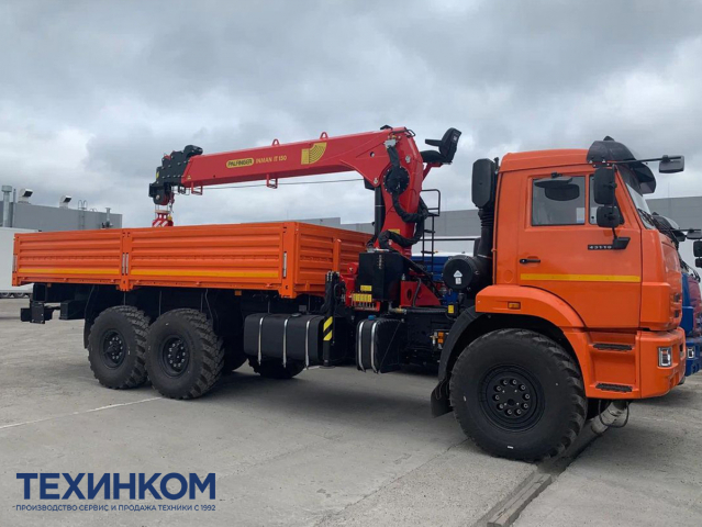 Фото №1: Бортовой автомобиль KAMAZ-43118-73094-50 с КМУ Палфингер Инман ИТ-150 (мод. 6591-38091-50)