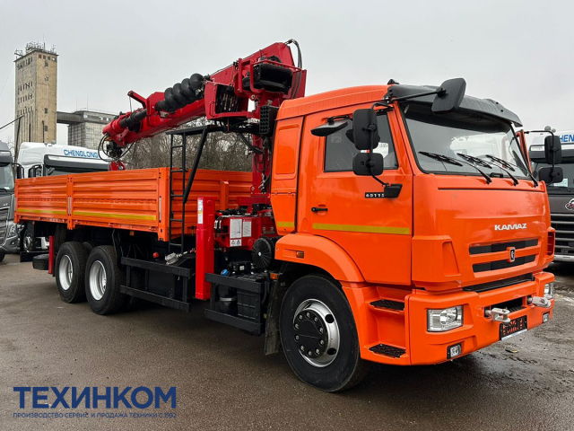 Фото №1: Бортовой автомобиль KAMAZ-65115-3094-48 с КМУ Horyong HRS-216 (арт. 6590-162223-48)